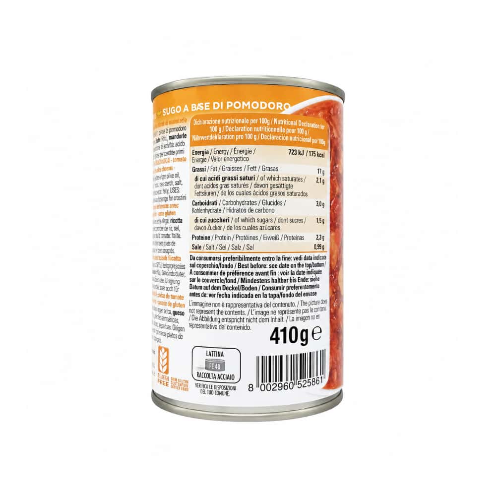 Salsa de tomate con almendra y queso ricotta de oveja Menu (410 g / 14.4 oz) - Miniatura 3