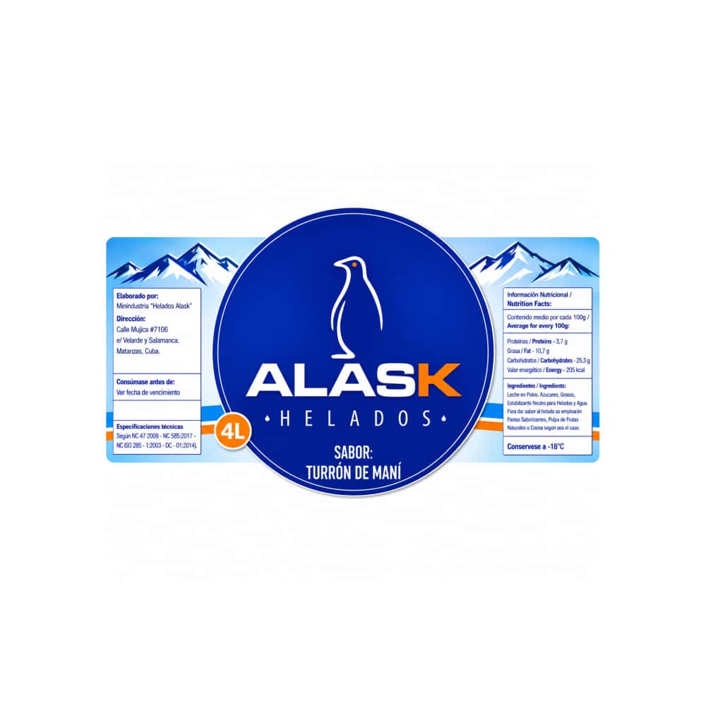 Helado de turrón de maní Alask (4 L) - Miniatura 2
