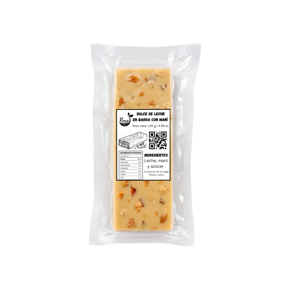 Dulce de leche en barra con maní La Finca (130 g / 4.59 oz) - Miniatura 2