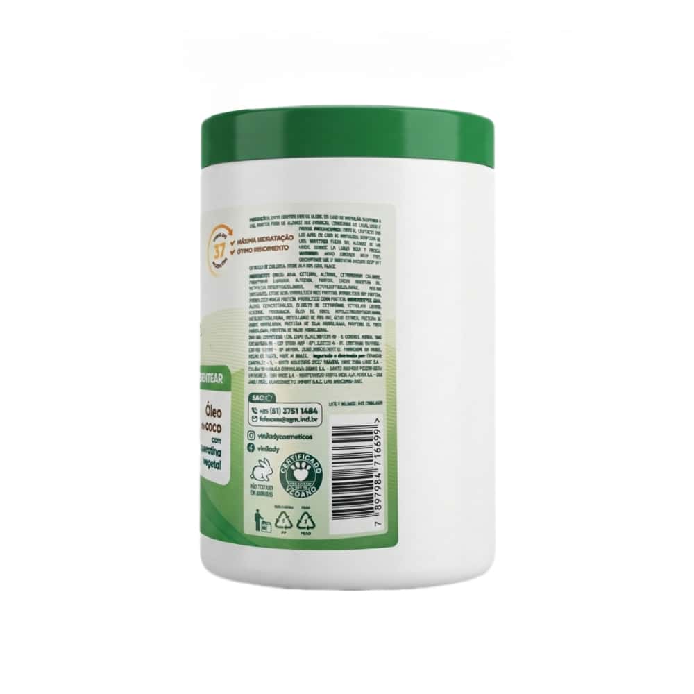 Crema de tratamiento y peinar de aloe coco y queratina vegetal Vinilady (900 g) - Miniatura 3