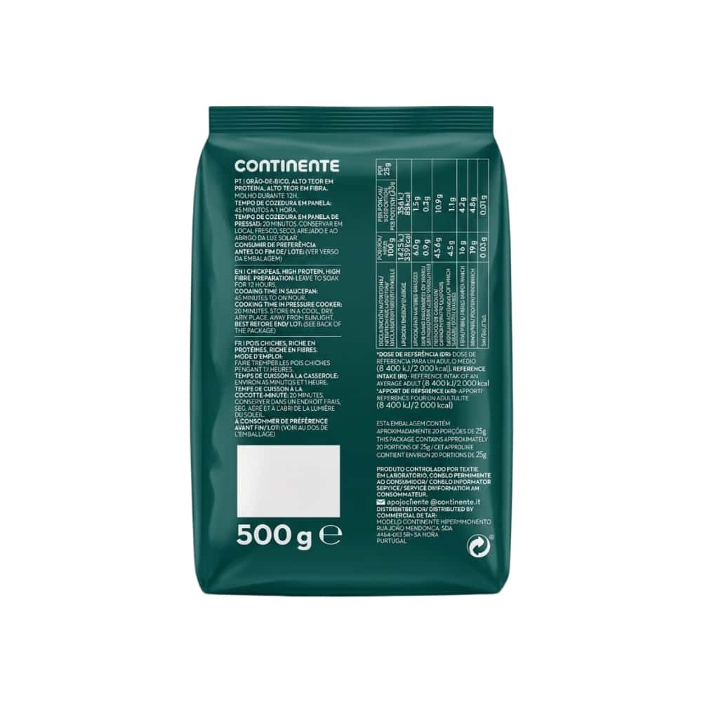 Garbanzos Continente (500 g / 1.1 lb) - Miniatura 2