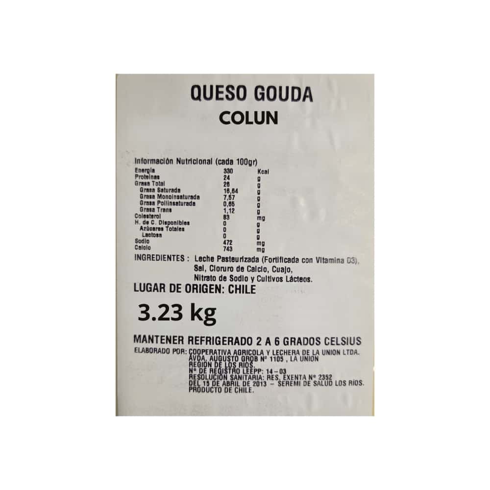 Queso Gouda Colun (3.23 kg / 7.12 lb) - Miniatura 2