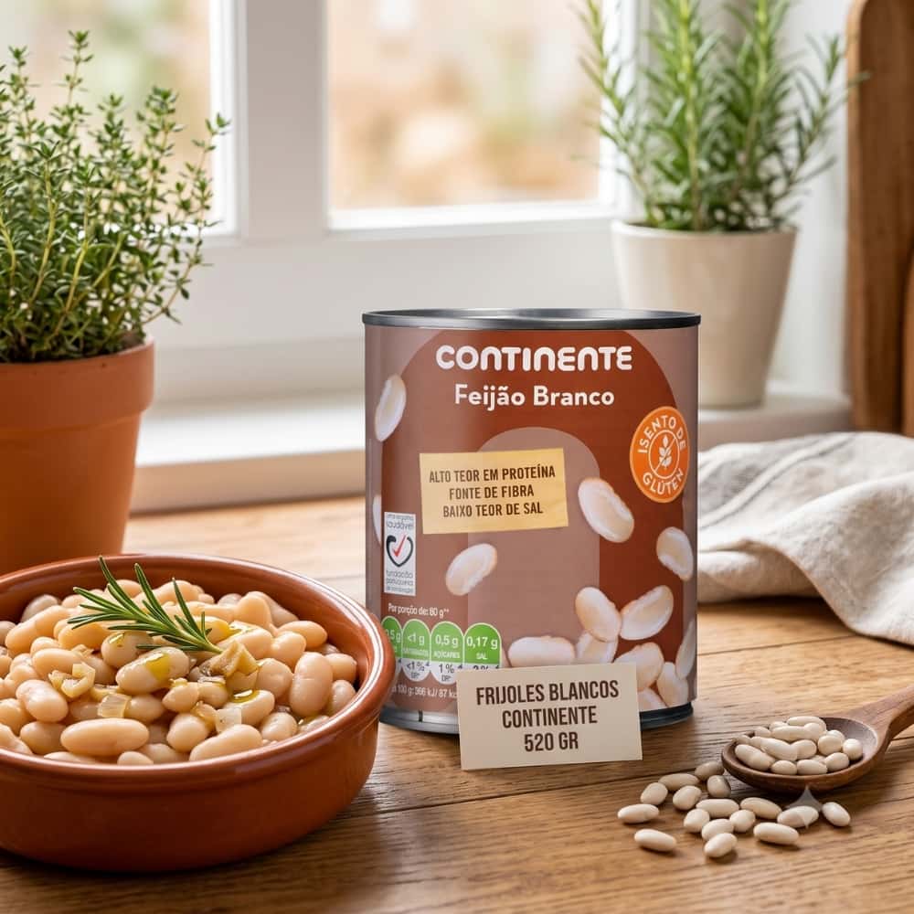 Alubias blancas cocidas Continente (830 g / 1.83 lb) - Miniatura 3