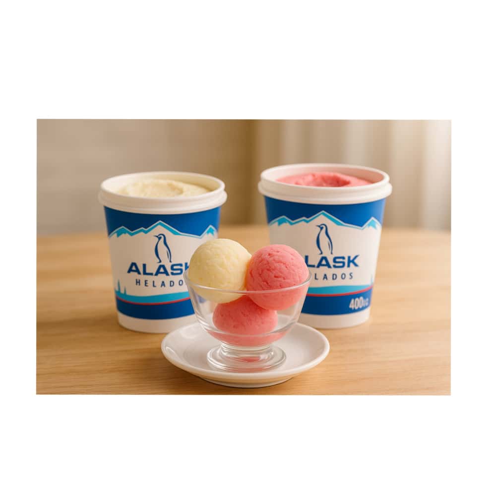 Caja de helados surtidos de vainilla y fresa Alask (12 X 400 g) - Miniatura 4