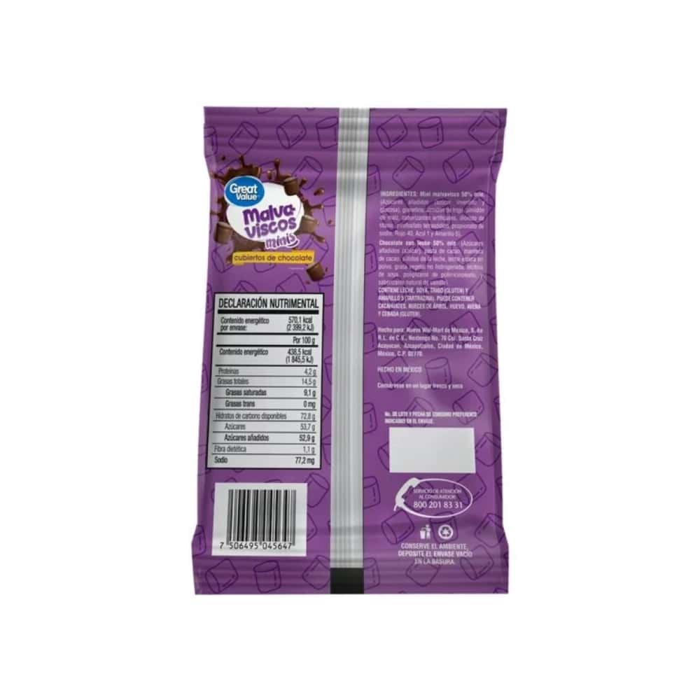 Malvaviscos minis cubiertos de chocolate con leche Great Value (130 g / 4.6 oz) - Miniatura 2