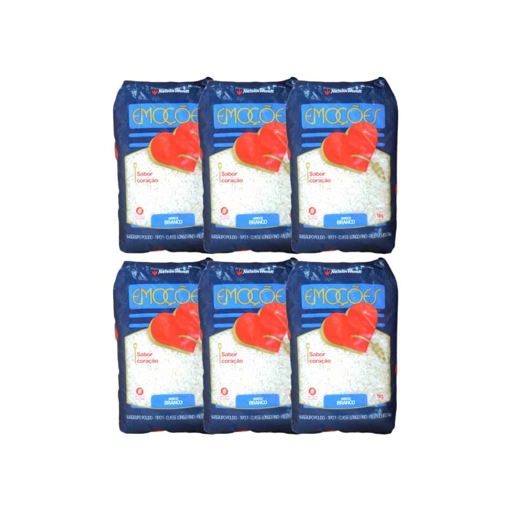 Arroz blanco brasileño Nelson Wendt (6 x 1 kg / 2.2 lb) - Miniatura 1