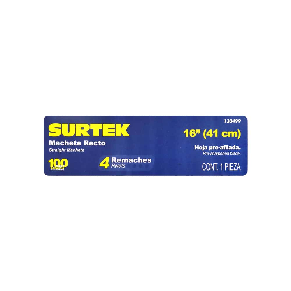 Machete recto 16" 130499 Surtek - Miniatura 3