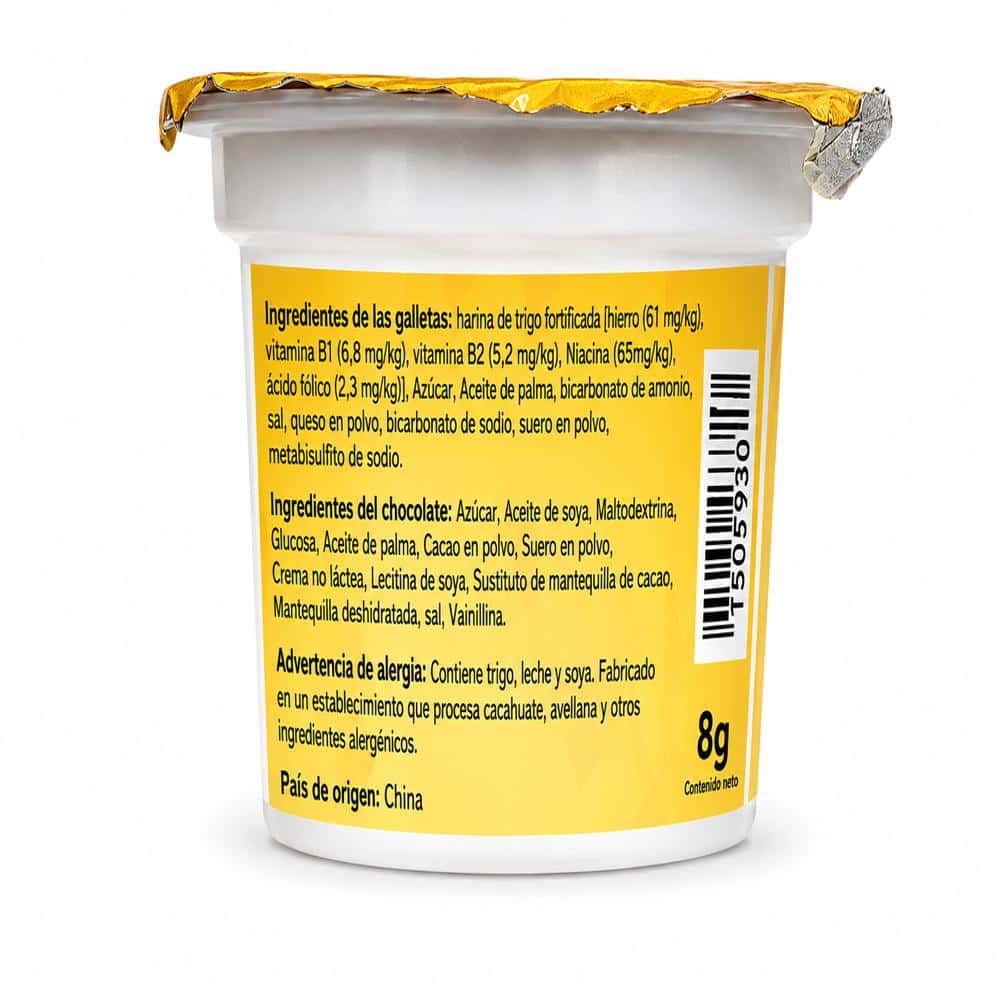 Golosina sabor a chocolate con galletas Lucky Cup (8 g) - Miniatura 2