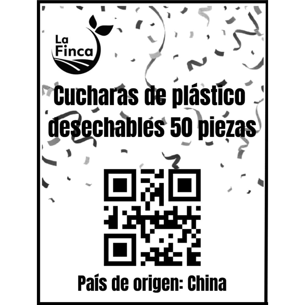 Cucharas de plástico desechables La Finca (50 U) - Miniatura 3
