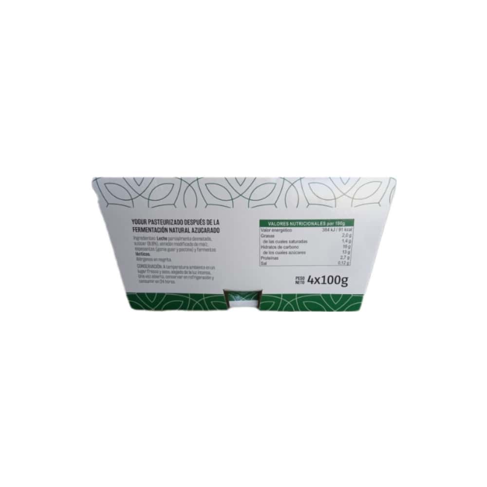 Yogurt pasteurizado natural azucarado Vima Foods (4 x 100 g / 3.52 oz) - Miniatura 2
