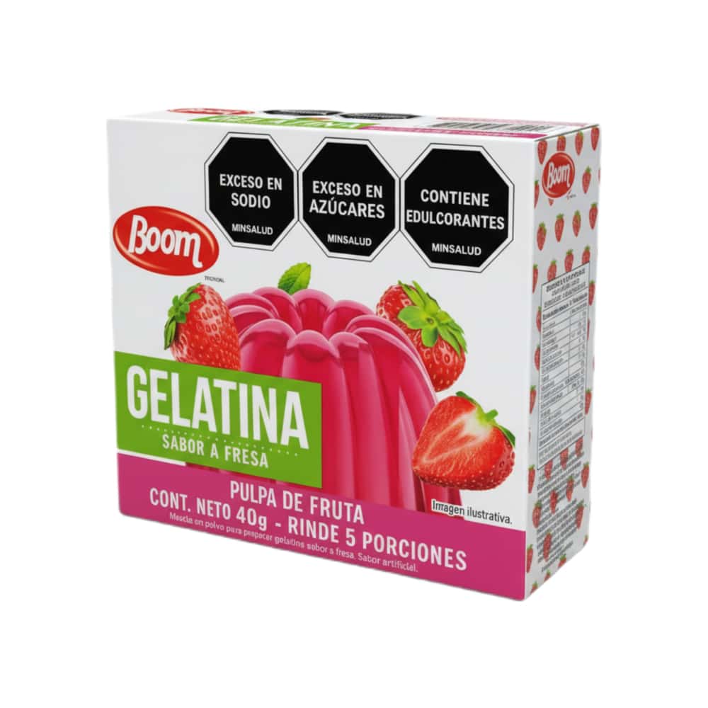 Gelatina sabor fresa Boom (40 g / 1.4 oz) - Miniatura 2