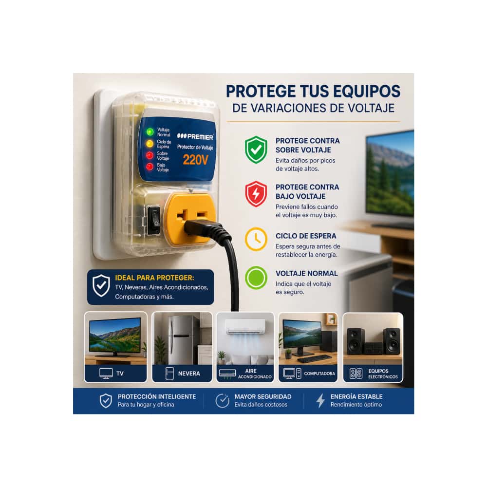Protector de voltaje 220V CC-6511VP-2 Premier - Miniatura 4