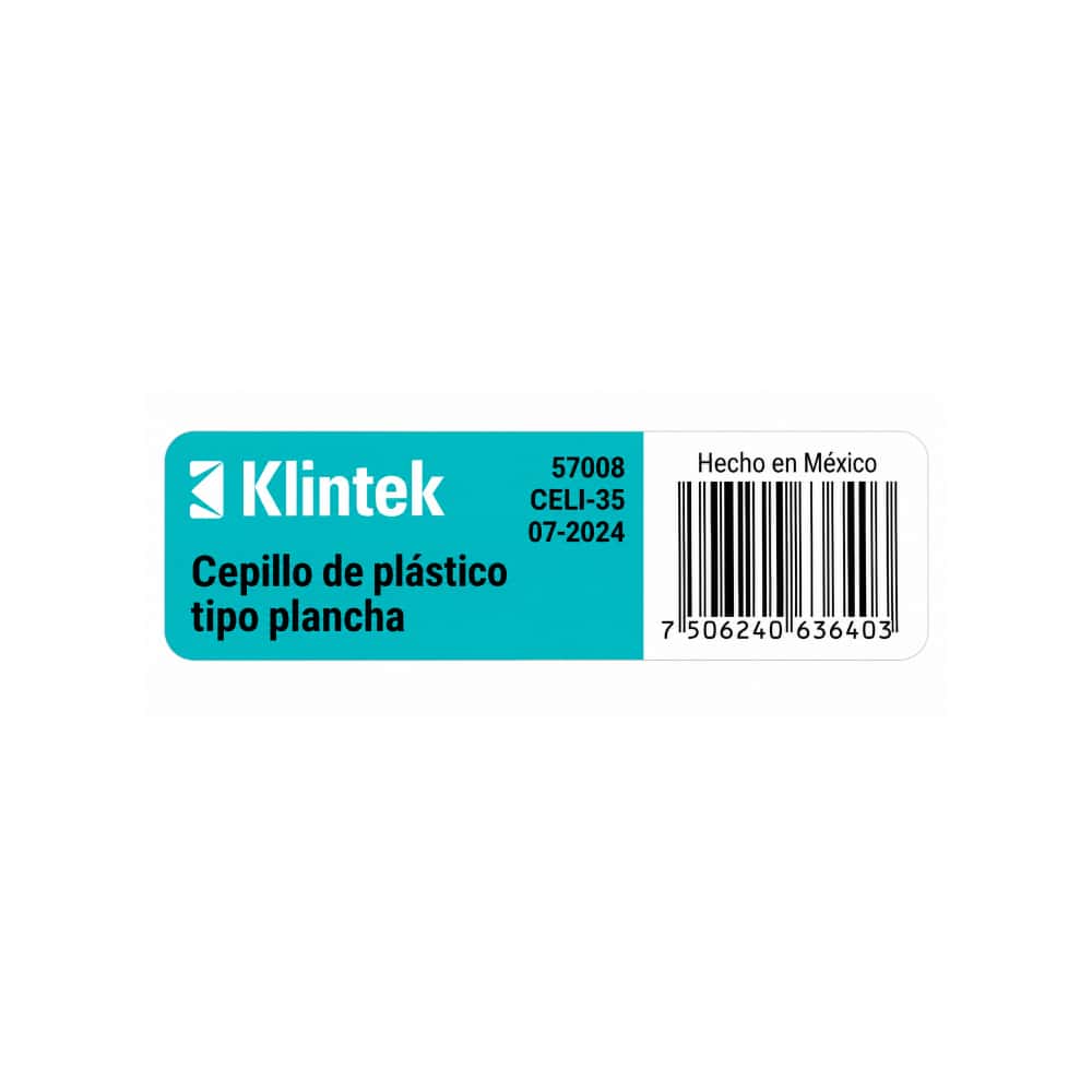 Cepillo de plástico tipo plancha Klintek CELI-35 - Miniatura 3