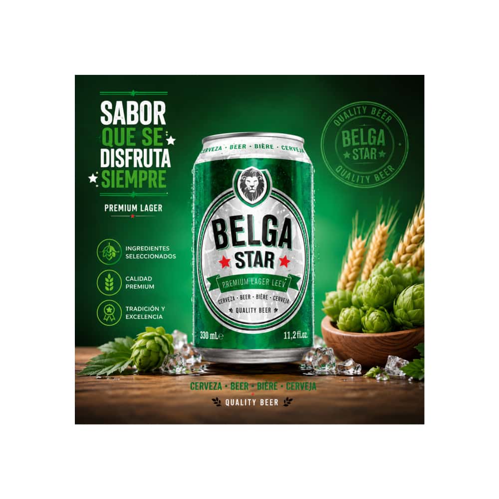 Cerveza Premium Belga Star (330 ml) - Miniatura 4