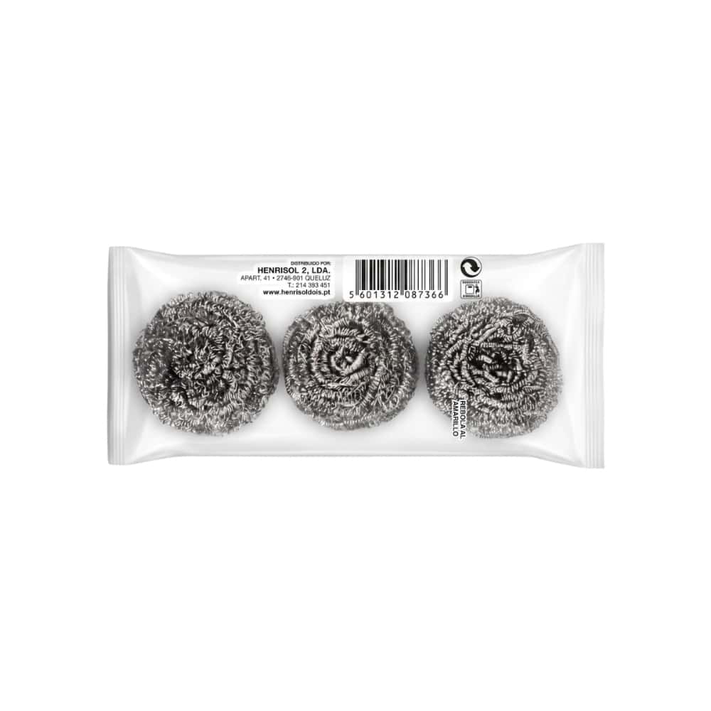 Estropajo de acero inoxidable Natsil (3 U) - Miniatura 3