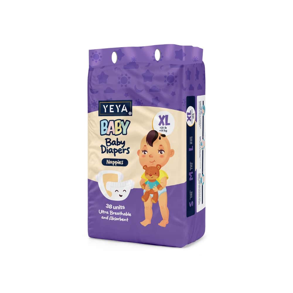 Pañales desechables para bebé talla XL YEYA (38 U) - Miniatura 2
