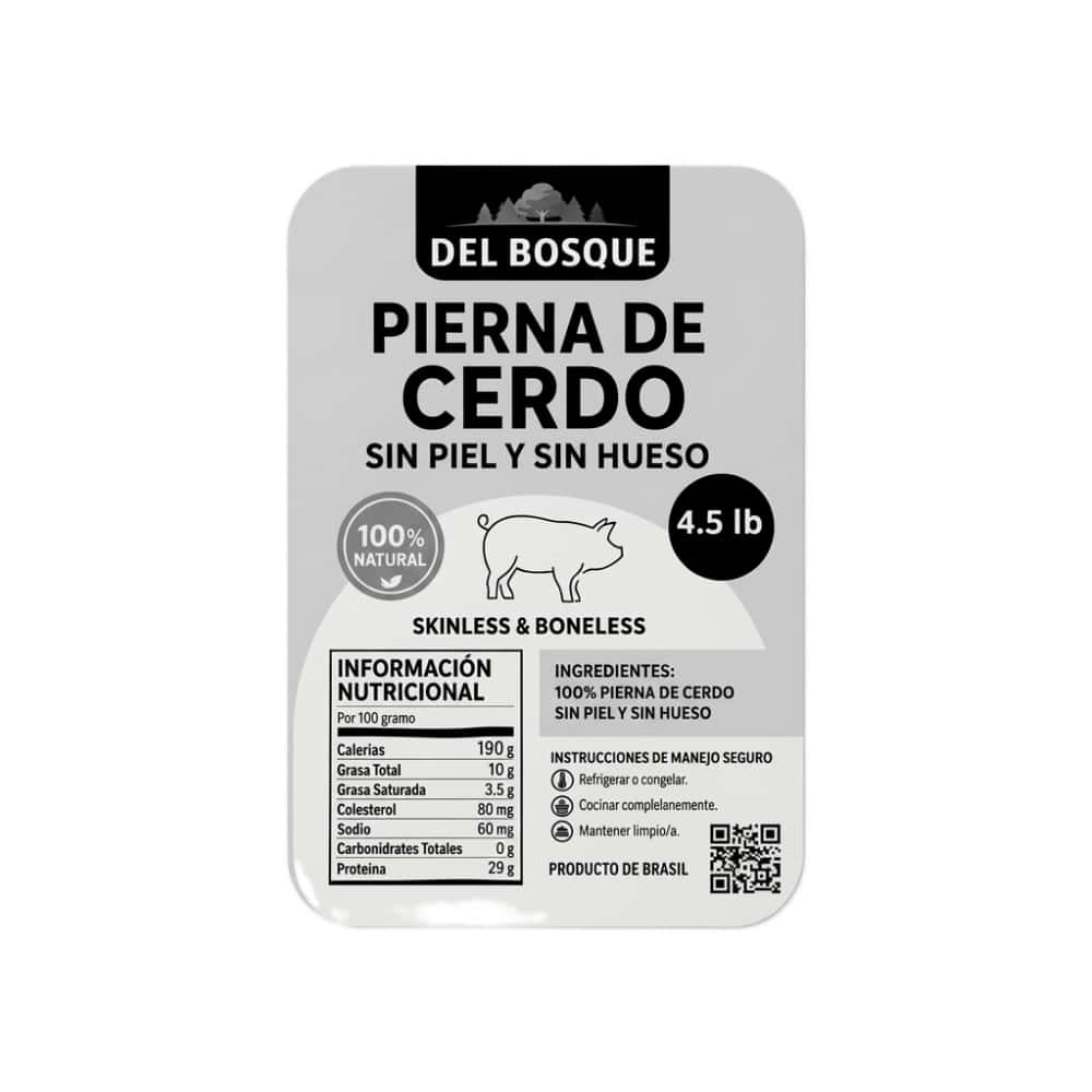 Pierna de cerdo sin piel y sin hueso Del Bosque (2.04 kg / 4.5 lb) - Miniatura 7