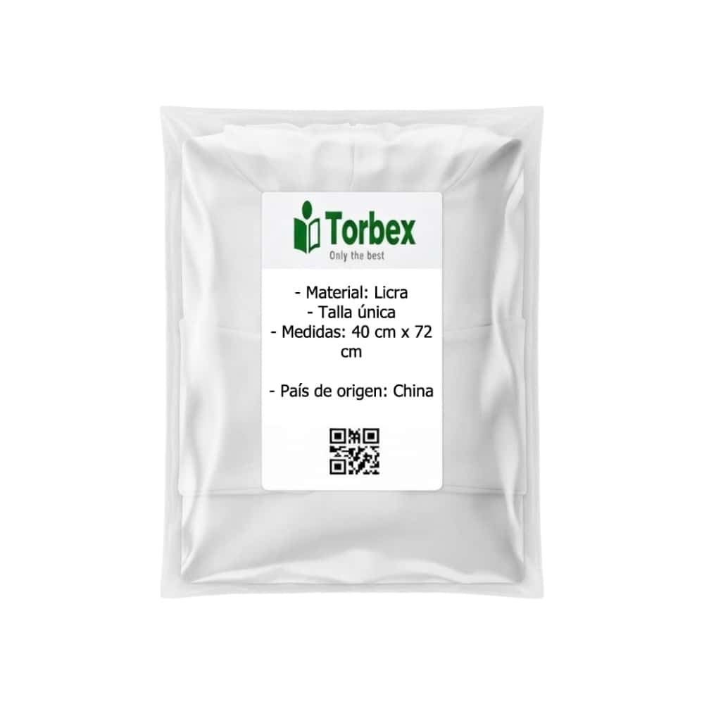 Enguatada deportiva blanca de mangas largas con capucha Torbex (Talla única) - Miniatura 3