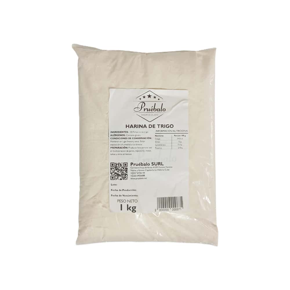 Harina de trigo Pruébalo (1 kg / 2.2 lb) - Miniatura 1