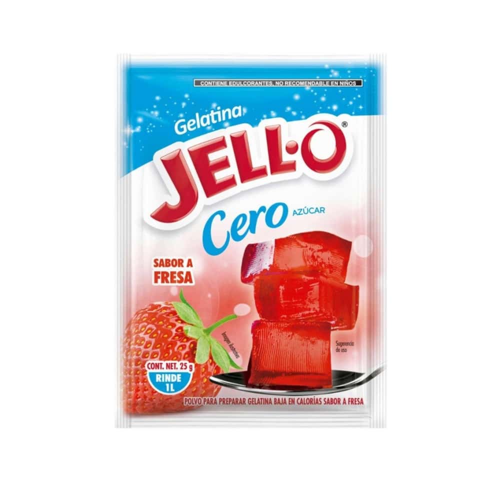 Gelatina sabor fresa cero azúcar Jell-O (25 g) - Miniatura 1