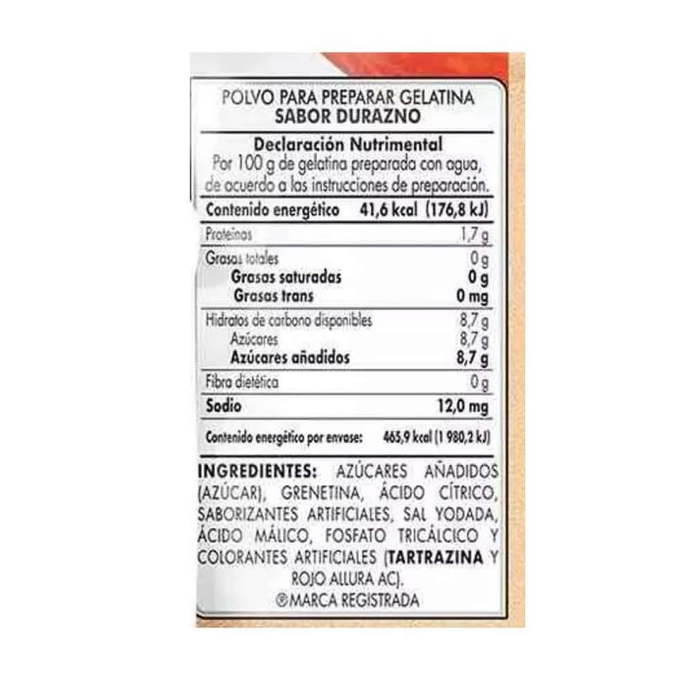 Gelatina sabor durazno D'Gari (120 g / 4.2 oz) - Miniatura 5