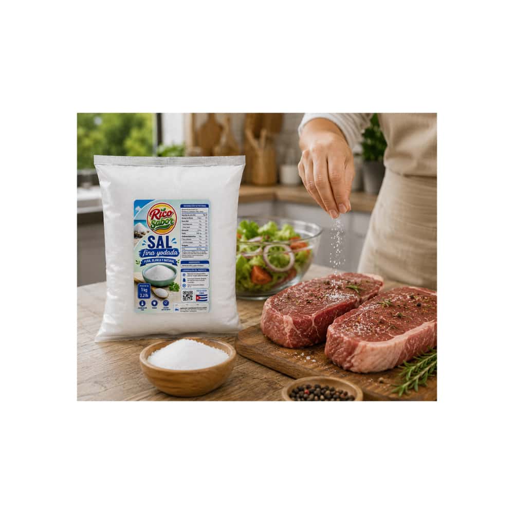 Sal fina yodada Rico Sabor (1 kg / 2.2 lb) - Miniatura 3