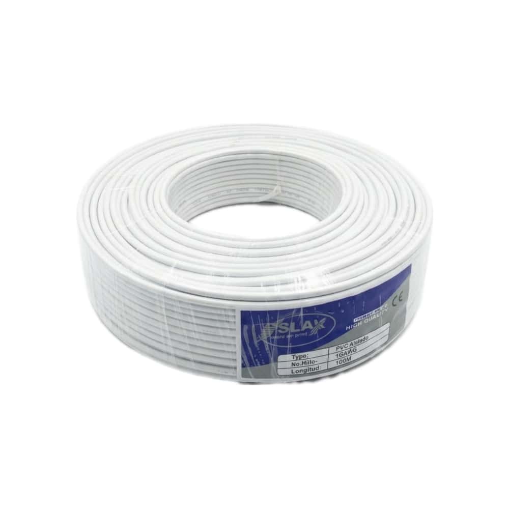 Cable conductor eléctrico color blanco calibre 10 AMG Eslak (100 m) - Miniatura 2