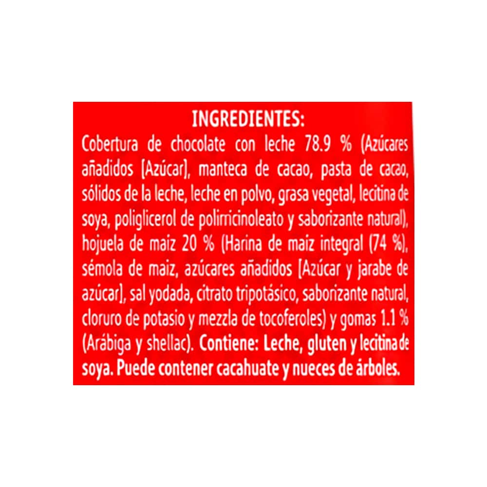 Hojuela de maiz cubierta de chocolate con leche CarlosV Nestlé (43 g / 1.52 oz) - Miniatura 3