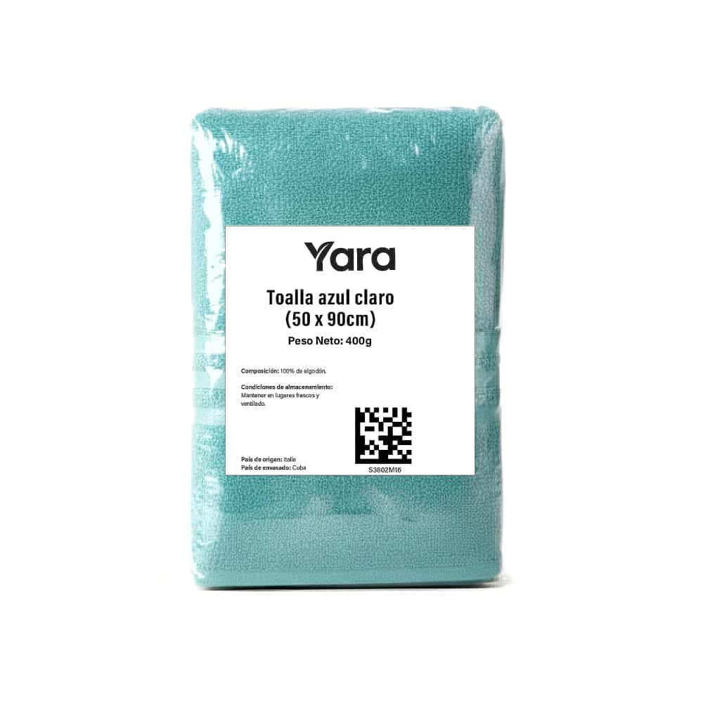 Toalla azul claro Yara (50 x 90 cm) - Miniatura 7
