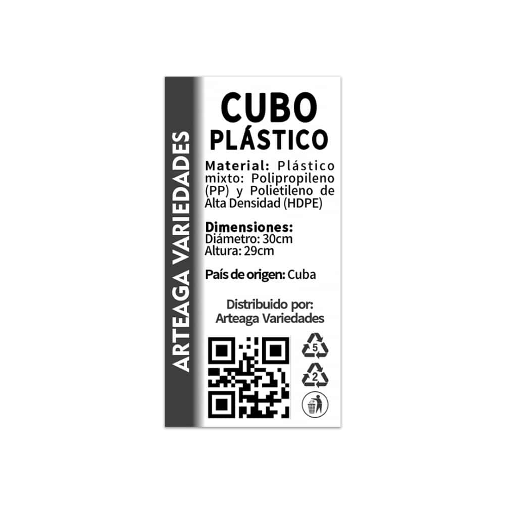 Cubo de plástico Arteaga Variedades (1 U) - Miniatura 2