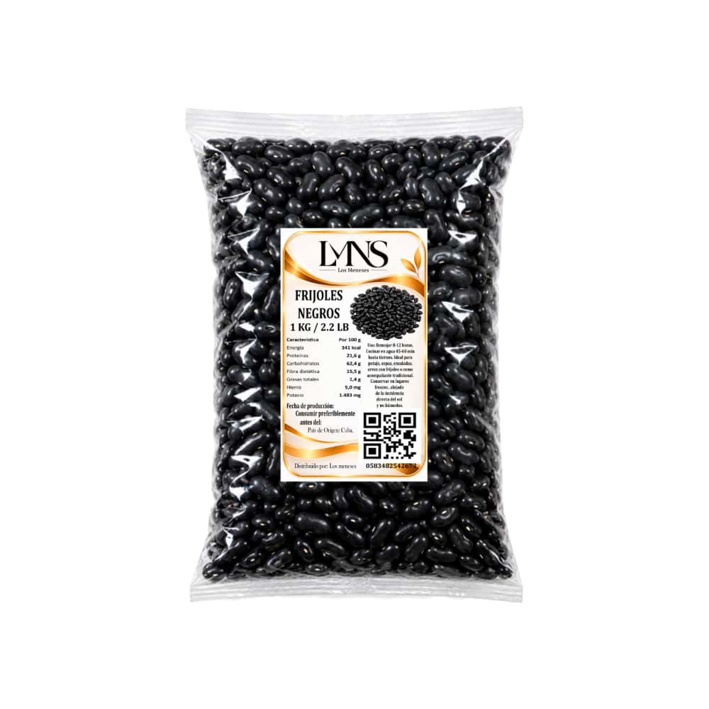 Frijoles negros Los Meneses (1 kg / 2.2 lb) - Miniatura 1