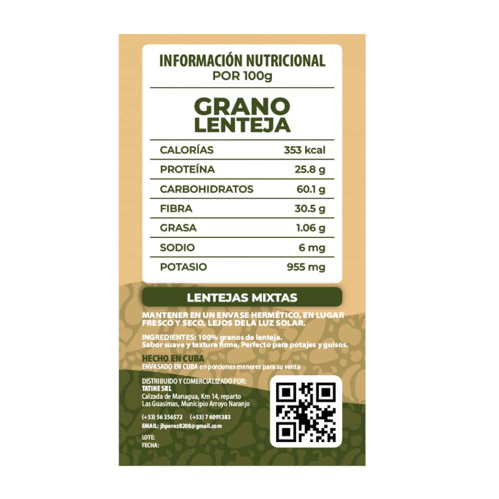 Lentejas Campo Vivo (1 kg / 2.2 lb) - Miniatura 3