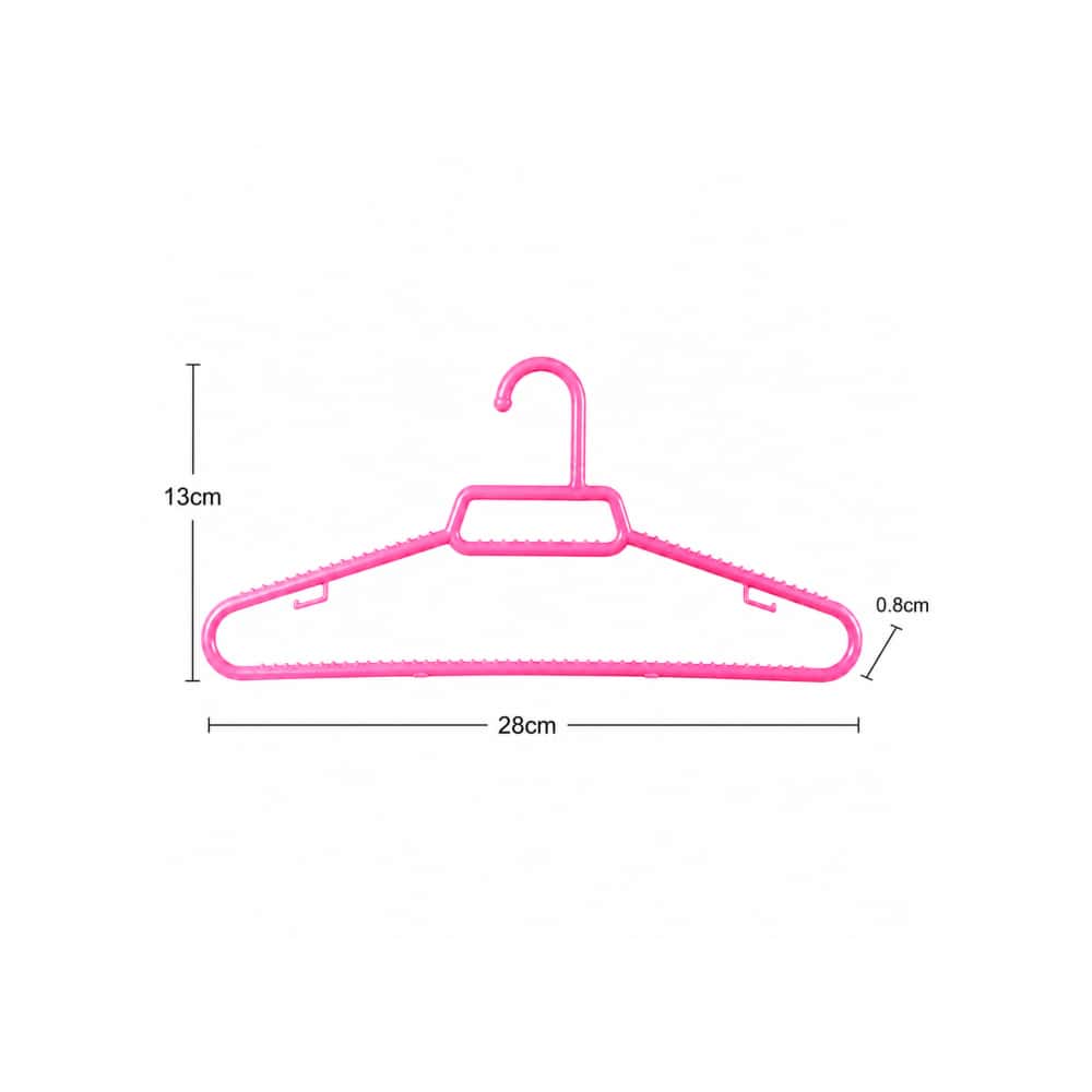 Perchas de plástico infantiles color rosa Casa y Menaje (6 U) - Miniatura 2
