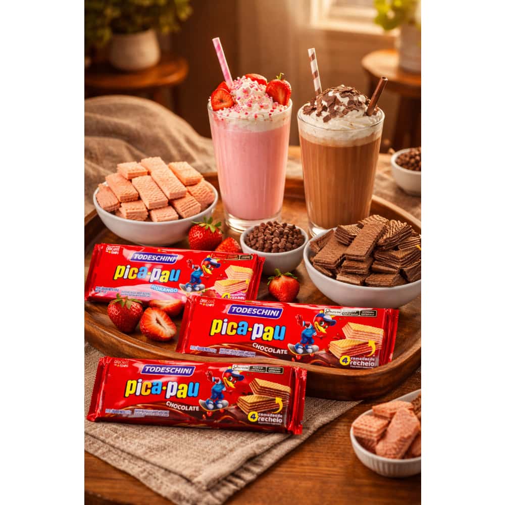 Combo de Sorbeto de chocolate pica pau Todeschini (115 g / 4.06 oz) + Sorbeto de fresa pica pau Todeschini (115 g / 4.06 oz) - Miniatura 4