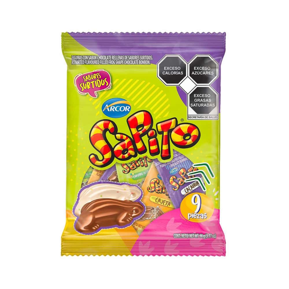 Sapitos de chocolate rellenos de sabores surtidos Arcor (90 g / 3.17 oz) - Miniatura 6