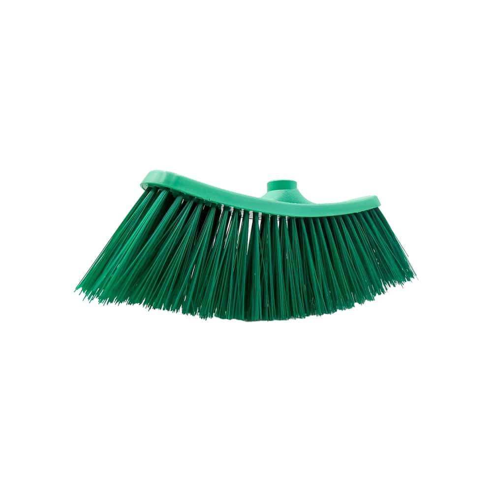 Escoba con mango de madera y cepillo verde XL Soluciones - Miniatura 2