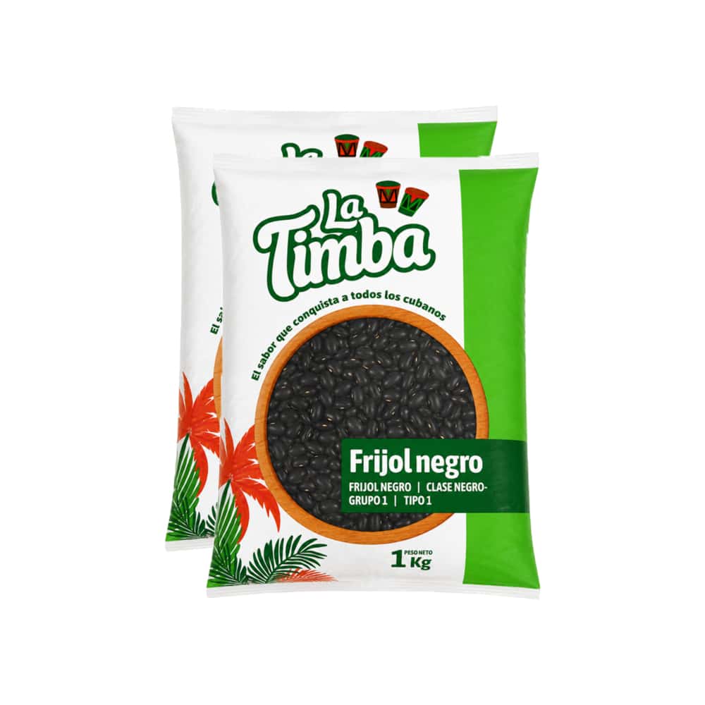 Frijoles negros La Timba (2 x 1 kg / 2.2 lb) - Miniatura 1