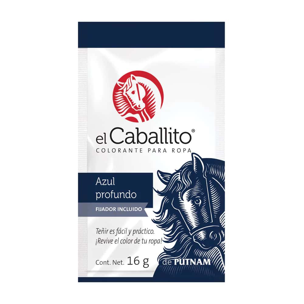Colorante para ropa azul profundo El Caballito (16 g) - Miniatura 1