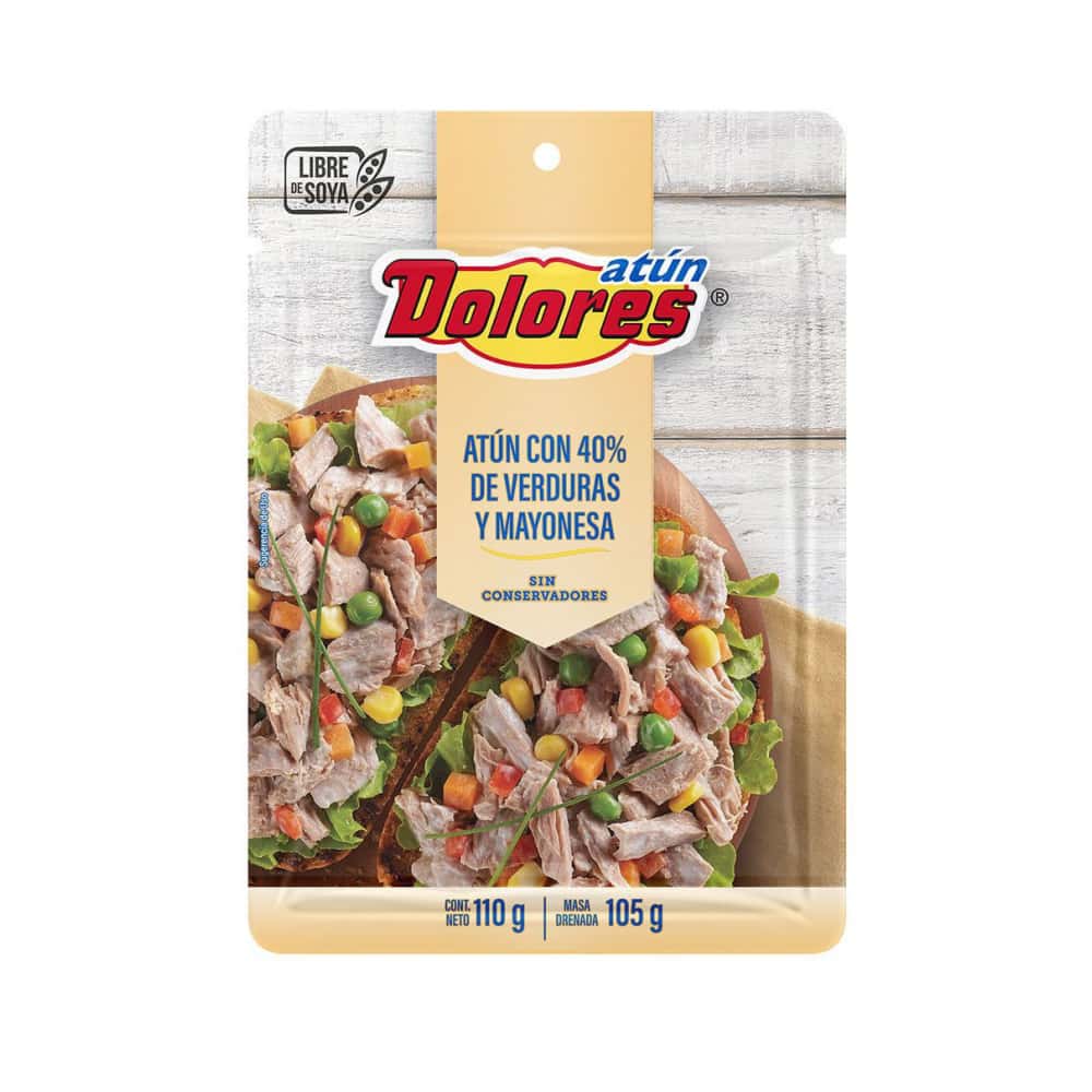 Atún con 40% de verduras y mayonesa Dolores (110 g / 3.88 oz) - Miniatura 1