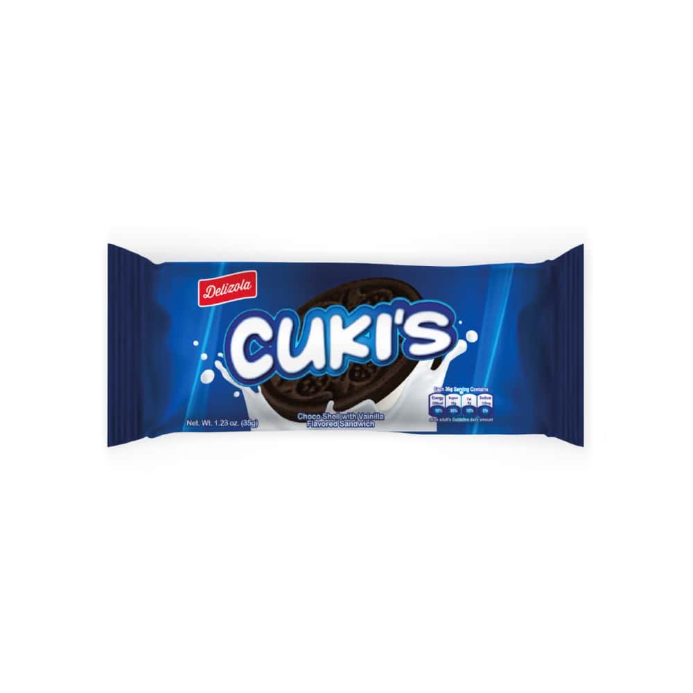 Galletas tipo sándwich de cacao con relleno sabor vainilla Cuki´s Delizola (36 g / 1.27 oz) - Miniatura 1