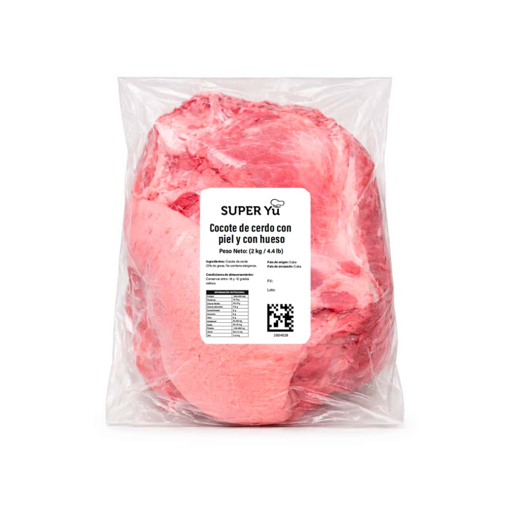 Cocote de cerdo con piel y con hueso Super Yu (2 kg / 4.4 lb) - Miniatura 2