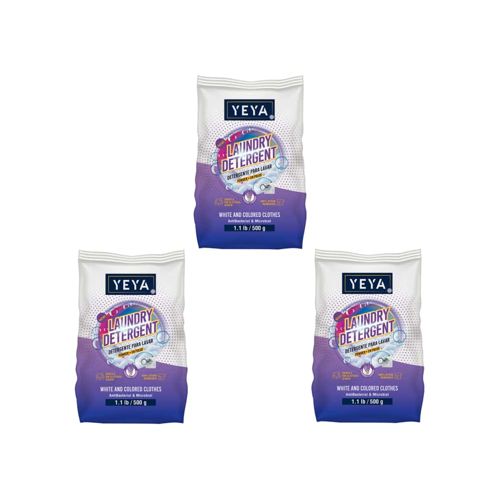 Detergente en polvo con aroma a lavanda Yeya (3 x 500 g / 1.1 lb) - Miniatura 1