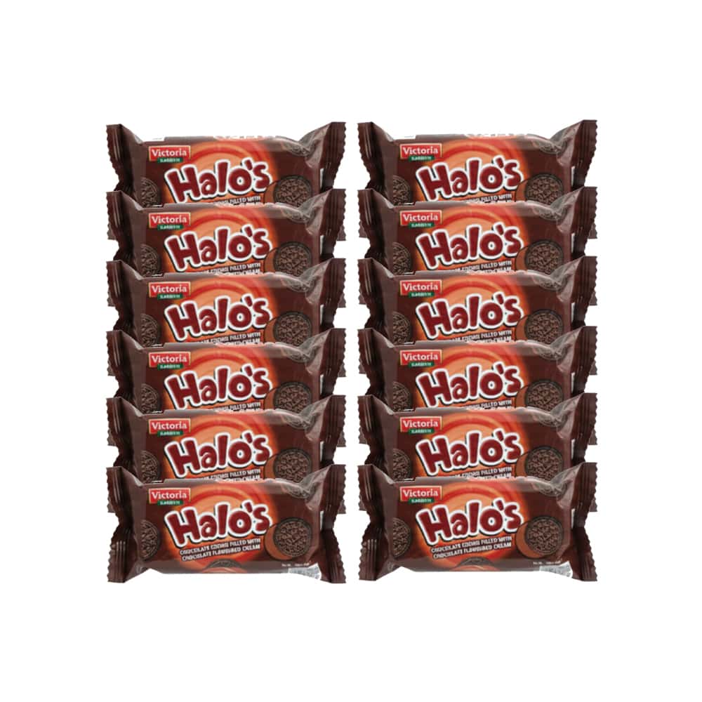 Galletas de chocolate rellenas con crema sabor chocolate Victoria Garden Halo’s (12 X 30 g ) - Miniatura 1