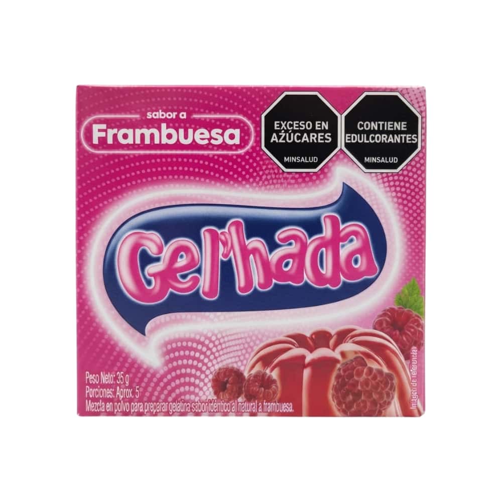 Gelatina sabor frambuesa Gel´hada (35 g / 1.23 oz) - Miniatura 1
