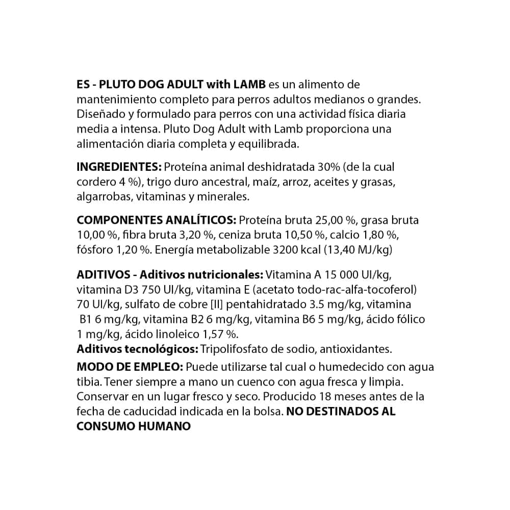 Pienso para perros adultos medianos o grandes Pluto Lamb Cennamo (15 kg / 33 lb) - Miniatura 3