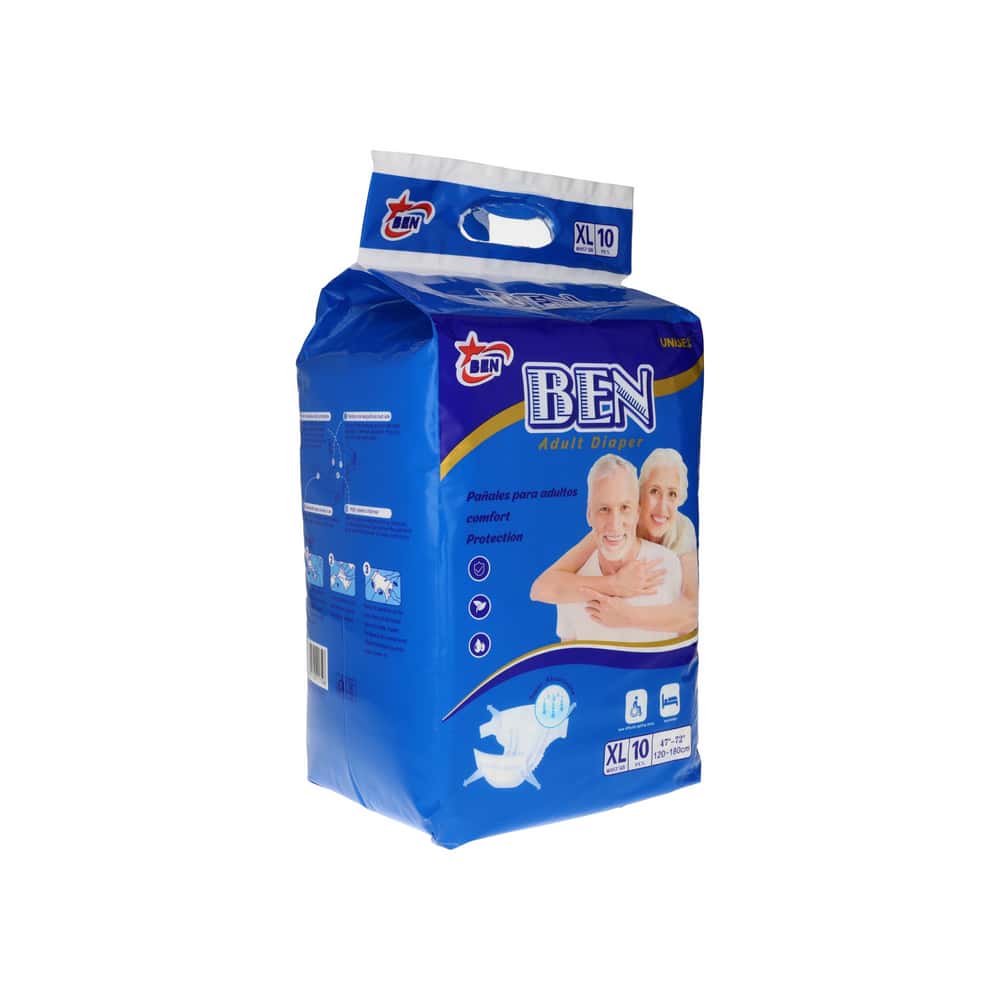 Pañales desechables para adultos talla XL BEN (10 U) - Miniatura 4