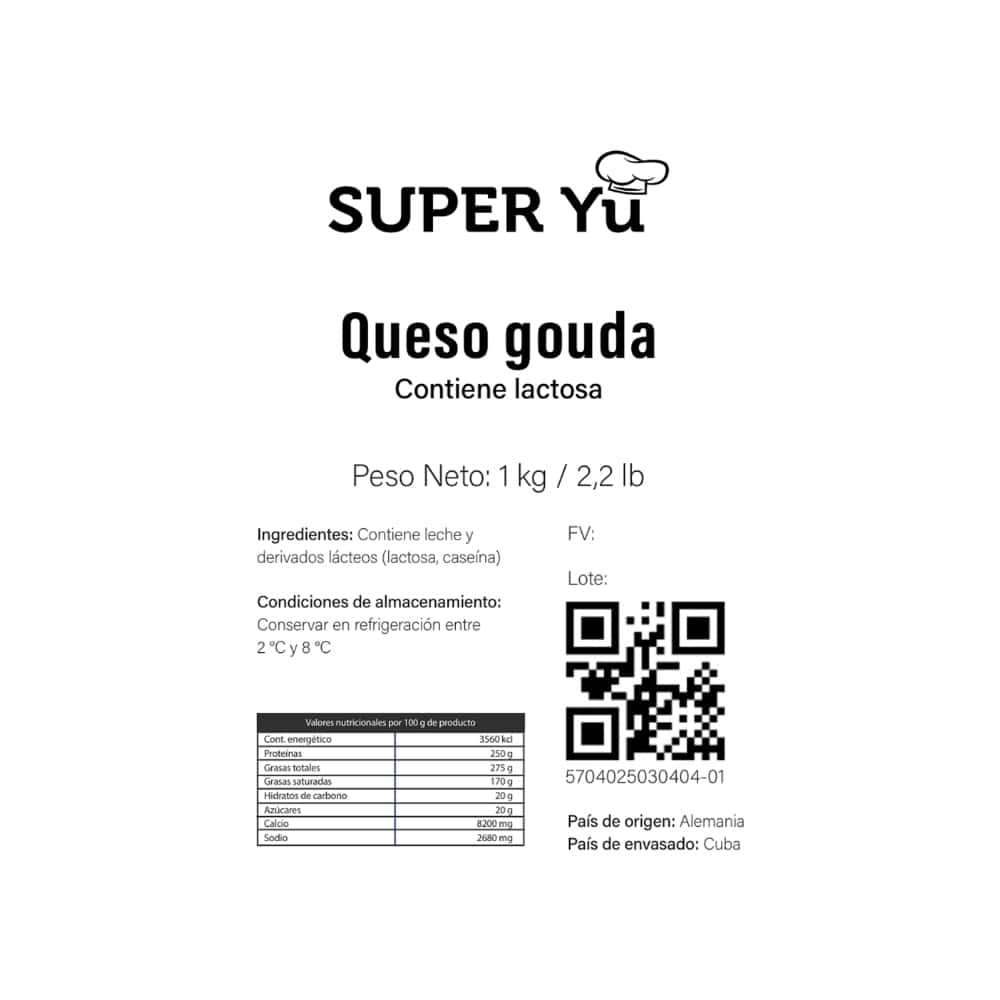 Queso gouda Super Yu (1 kg / 2.2 lb) - Miniatura 2