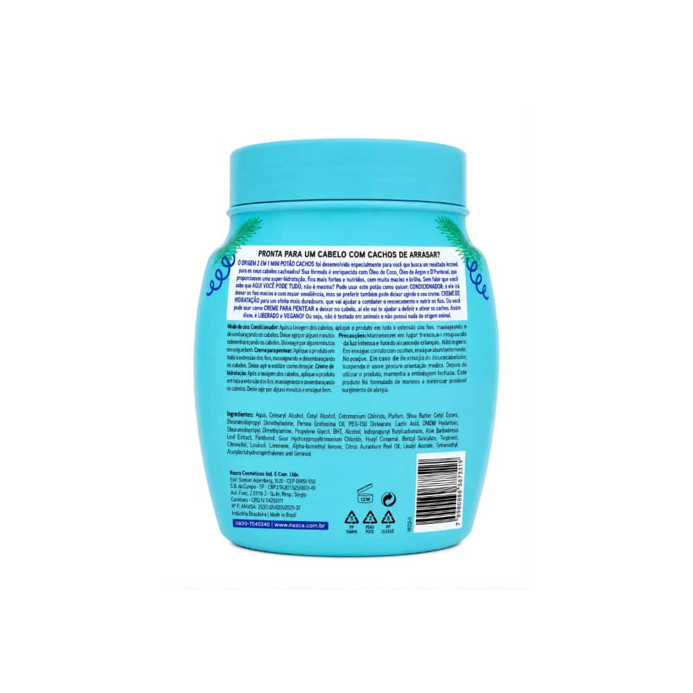 Tratamiento para el cabello rizado mini potao cachos Nazca Origem (400 g / 14.11 oz) - Miniatura 2