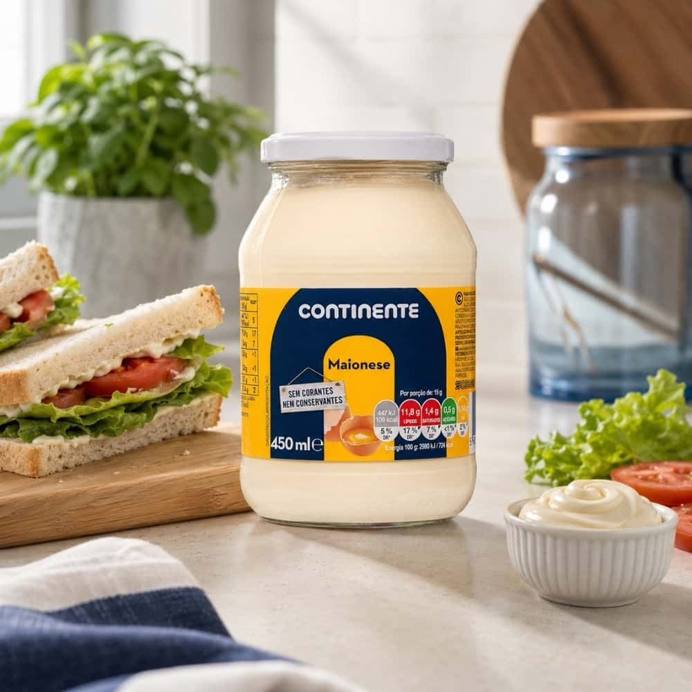 Mayonesa sin gluten en tarro de vidrio Continente (450 ml / 15.22 floz) - Miniatura 3