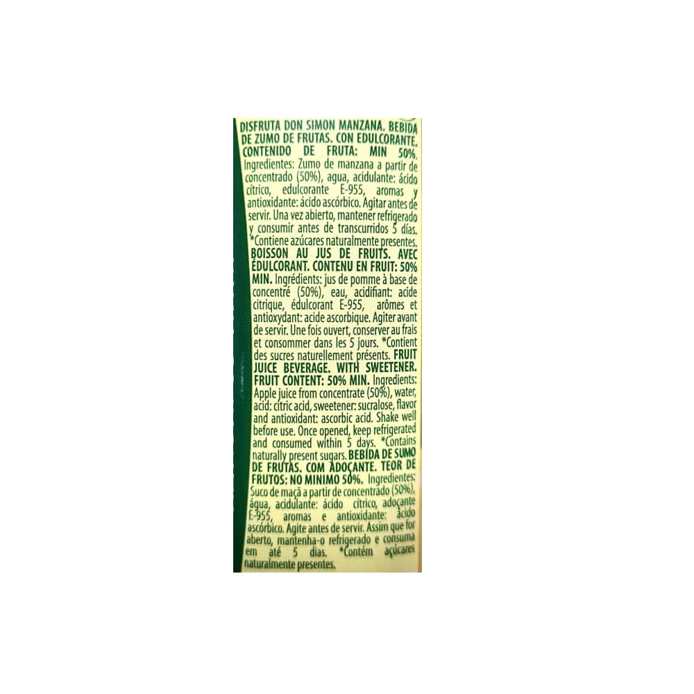 Jugo de manzana Don Simon (24 x 200 ml) - Miniatura 3